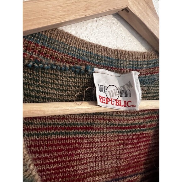 Vintage Southwestern Navajo Inspired Sweater Vest Button Front L Preppy Boho - Picture 4 of 6